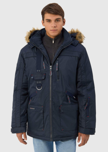 Kemal dark blue men's parka 