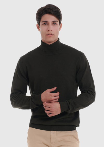 Laurentiu khaki men's turtleneck