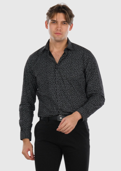 Regular Fit Plus Size black shirt