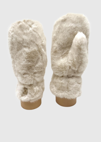 Zaira white warm gloves