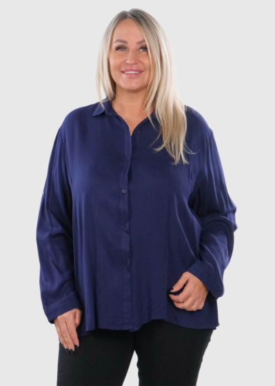 Zlata Plus Size dark blue blouse