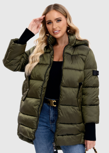 Zelmira tumši zaļa sieviešu jaka