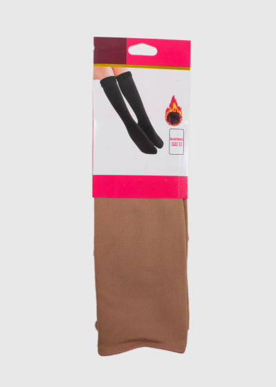 Yolandi bēšas garās siltas zeķes