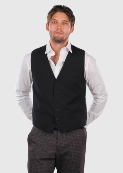 Royal black men's classic vest