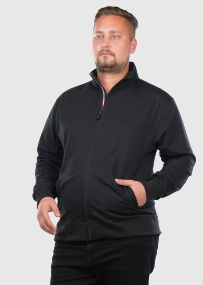 Claudio black men's zipped jacket