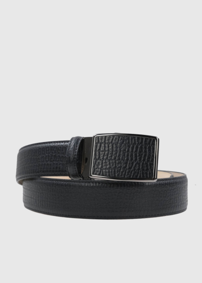Black leather belt