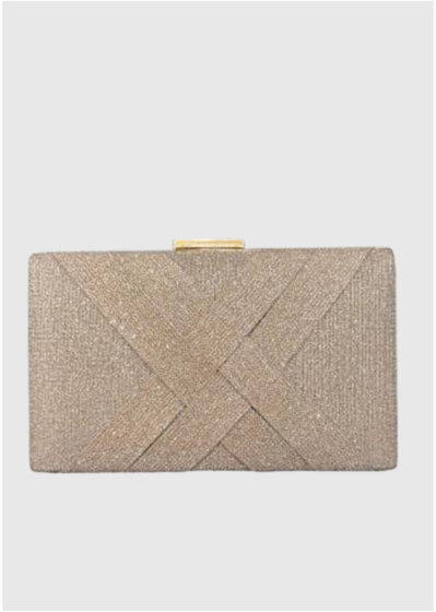 Agda gold sparkle clutch