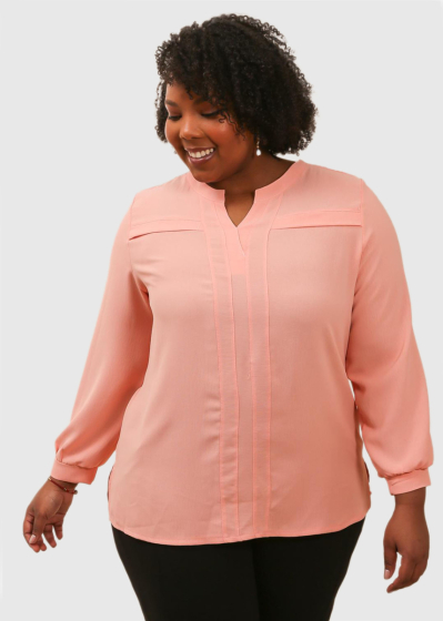 Jolanda Lielo izmēru rozā blūze