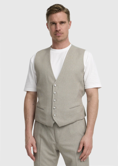 Akinori beige double sided vest