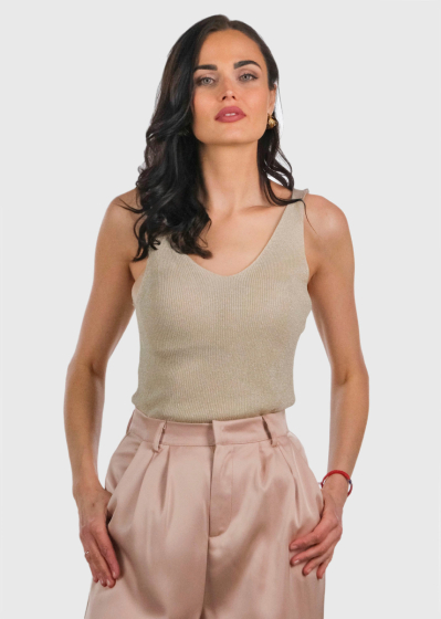 Anya bēšs sieviešu tops