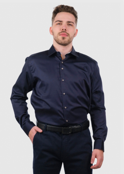 Regular Fit dark blue shirt