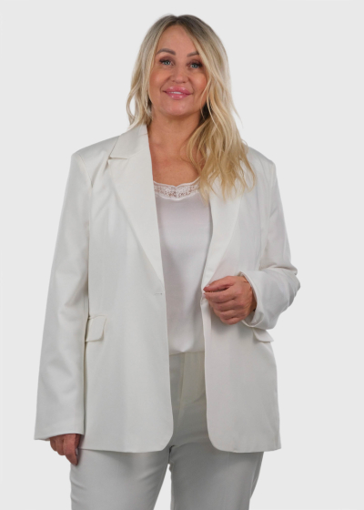 Diara Plus Size white women's blazer