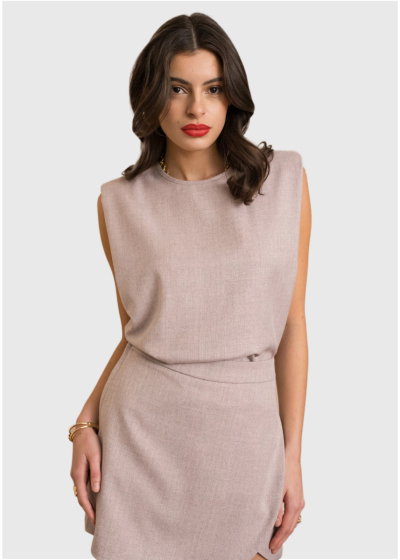 Evina top with round neck