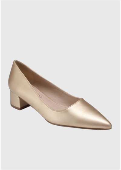 Enya Lielo Izmēru zelta kurpes ar biezu papēdi