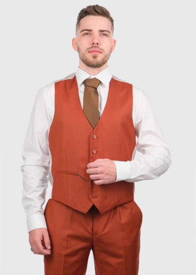 Grell orange classic vest with chain