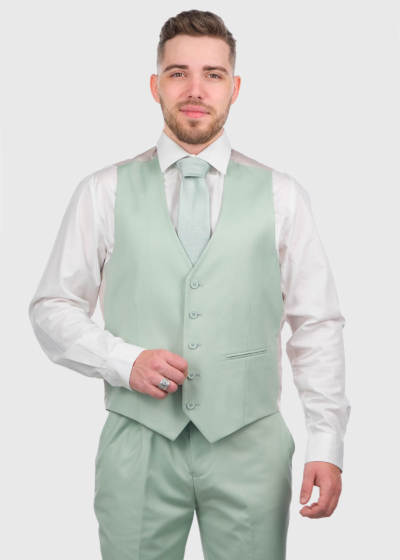 Grell gaiši zaļa klasiska veste ar ķēdīti