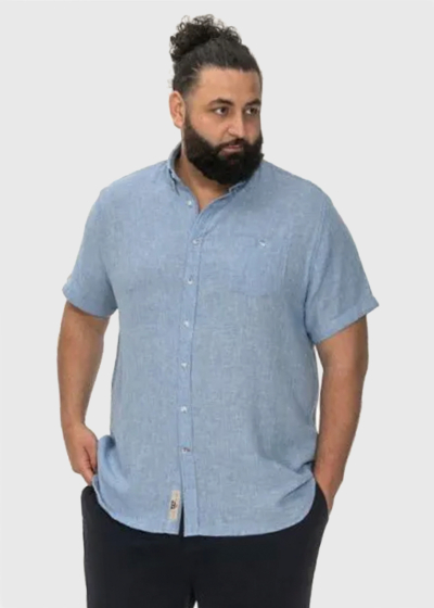 Dionisio Plus Size light blue short sleeve shirt