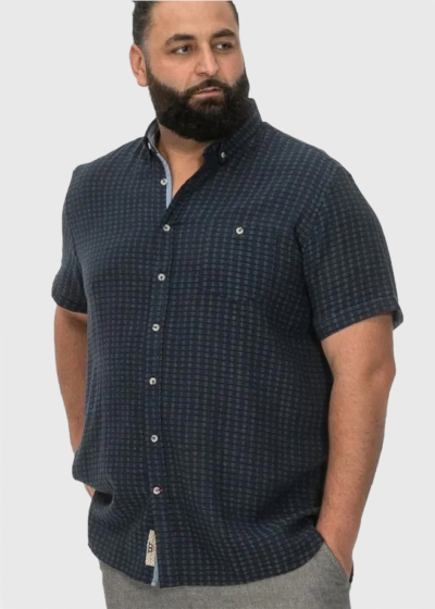 Drago Plus Size dark blue short sleeve shirt