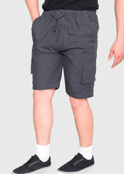 Dail Plus Size dark grey shorts with patch pockets