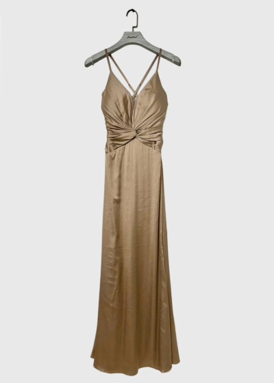 Patricia beige long evening dress