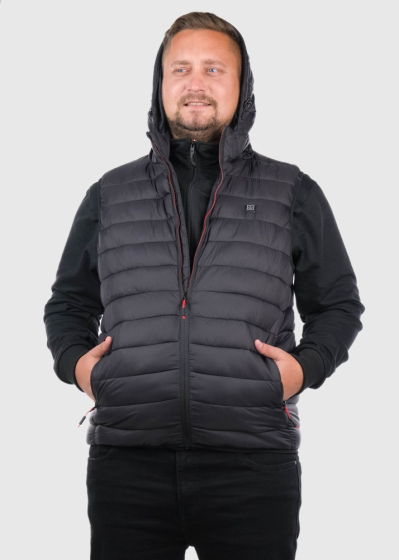 Nestore черный мужской стеганый жилет Большого Размера