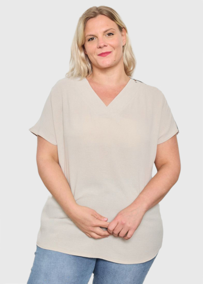Java Plus Size beige blouse