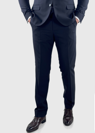 Duman Plus Size dark blue mens pants