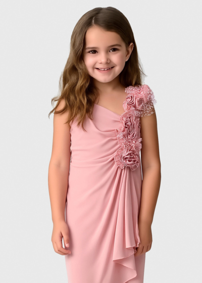Korra pink dress with embellished upper
