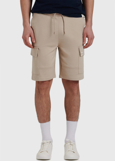 Wiatt beige shorts with patch pockets