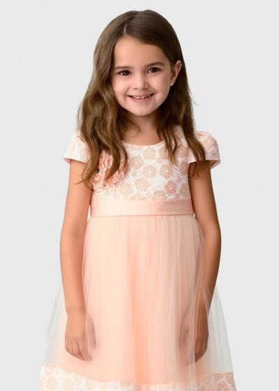 Zehra beige belted dress