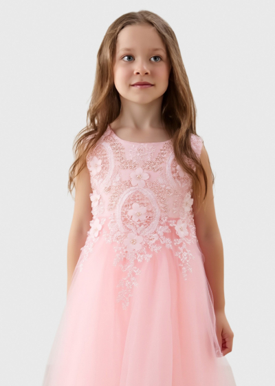 Zama light pink dress with embellished upper