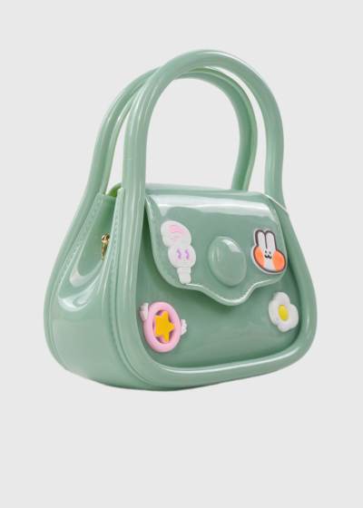 Zeynep green fold over bag 