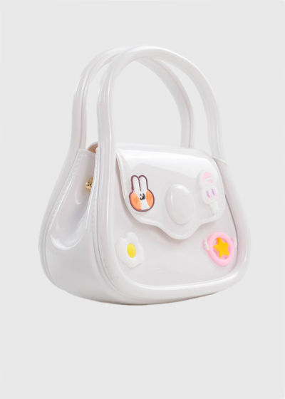 Zeynep white fold over bag 