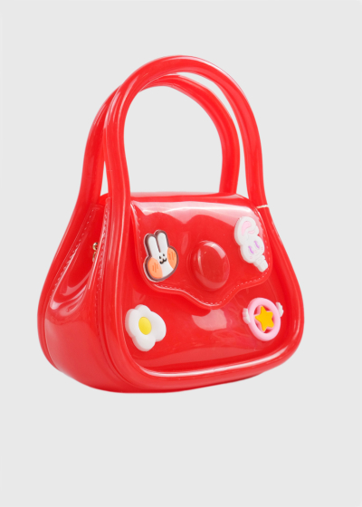 Zeynep red fold over bag 