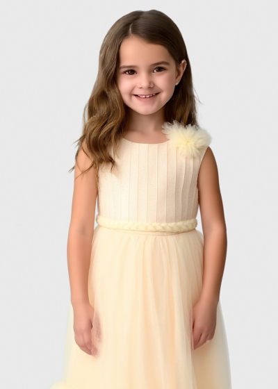 Zelmira beige zipped dress