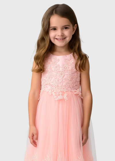 Kitо light pink dress with embellished upper