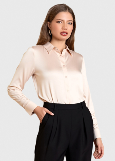 Vienna bēša blūze ar garām piedurknēm