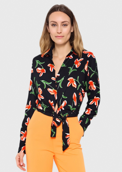 Vero black printed blouse