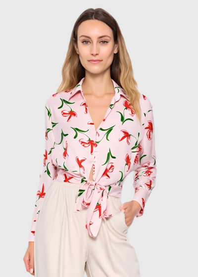 Vero pink printed blouse