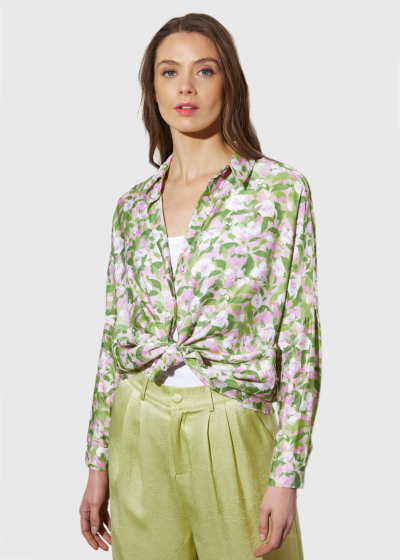 Talise green printed blouse