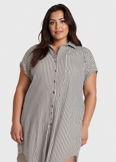Olimpia Plus Size striped blouse