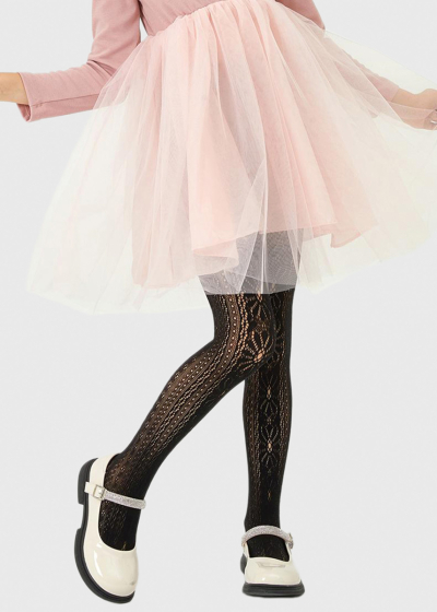 Aitana white floral printed tights