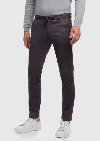 Nicolò Slim Fit темно-фиолетовый мужские брюки