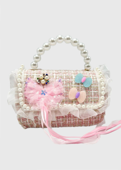 Zeynep light pink bag with applique
