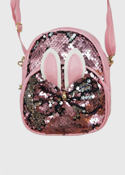 Andreina pink backpack with rhinestones