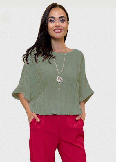 Amanda khaki blouse
