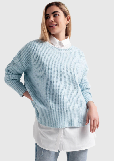 Genoveffa light blue womens sweater