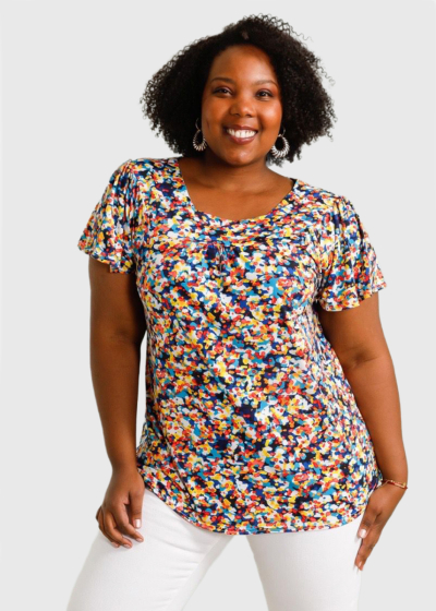 Tyra Plus Size multicolor blouse