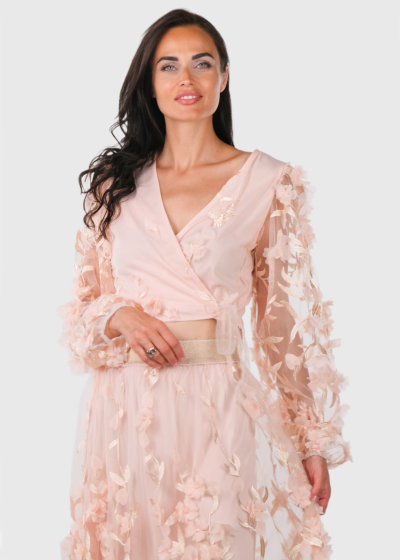 Sandira light pink women's blouse