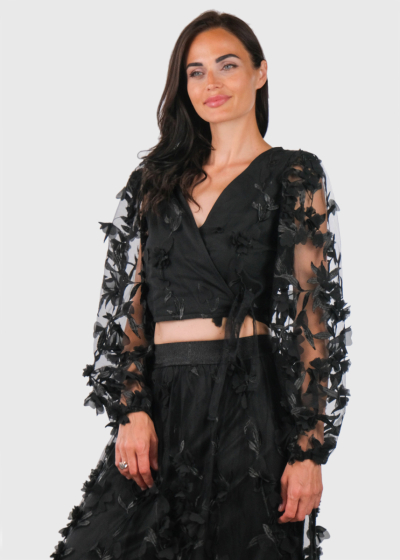 Sandira black women's blouse